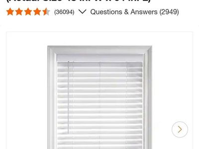 New 48.5in wide 64in tall 2in white faux cordless blinds