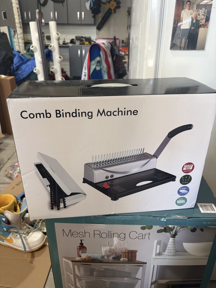 Comb Binding Machine — 21-Hole, 450 Sheet Capacity, A4/A5/Letter Size