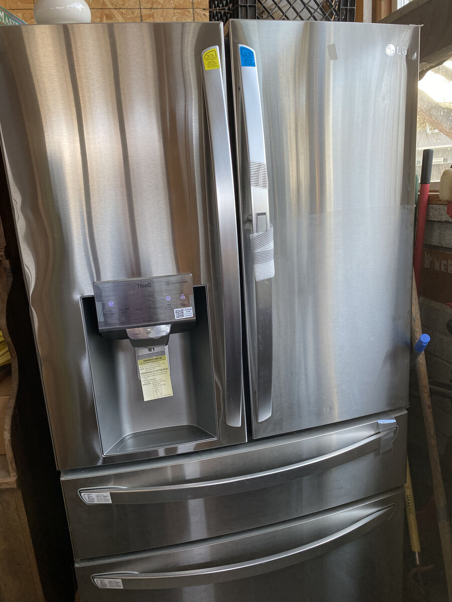 more LG - 29.5 Cu. Ft. 4-Door French Door-in-Door Smart Refrigerator with Craft Ice - Stainless Steel