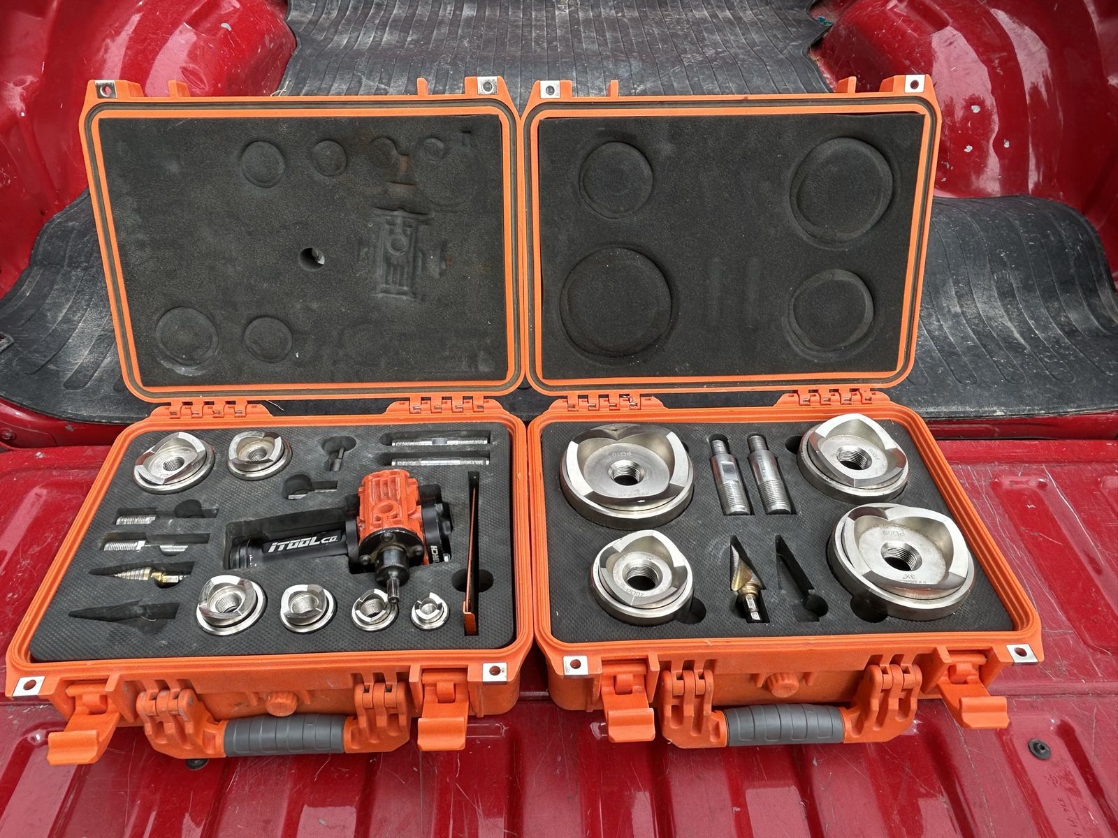 iTOOLco iTOOL Gear Punch Knockout Kit - Conduit Hole Punch Set w/ Hydraulic Driver. Kits GP122 & GP123