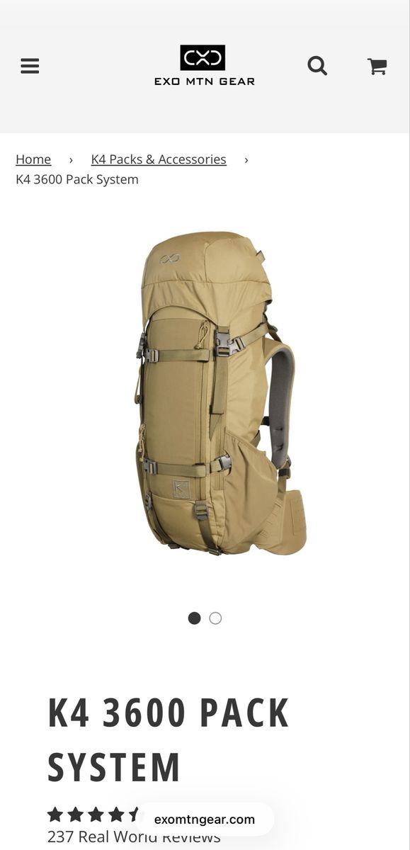 Exo mountian gear k3/k4 hunting pack