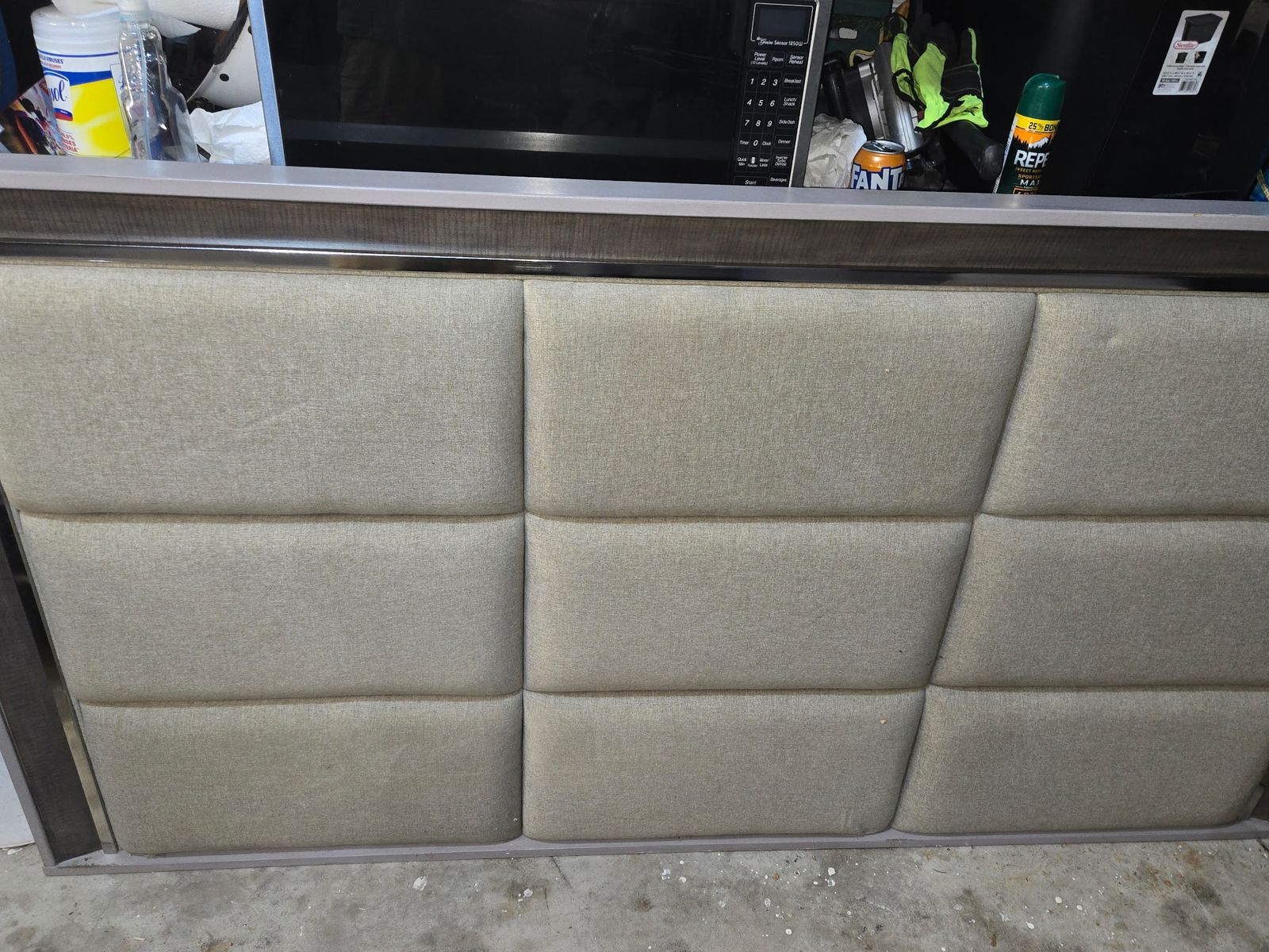 King headboard and nightstand