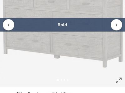 Restoration Hardware Caminito 7-Drawer Dresser - Black Olive, Distressed Wood