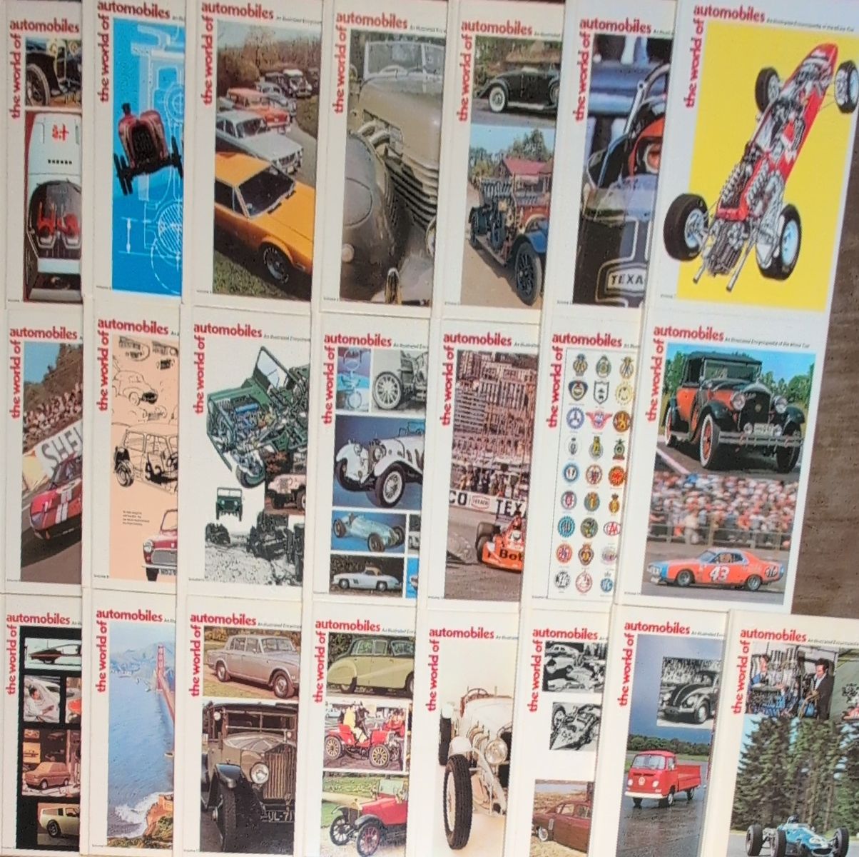 The World of Automobiles Illustrated Encyclopedia Complete Set Volumes 1-22