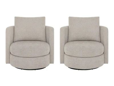 Thomasville Davos Swivel Chairs, 2-pack, Gray 1862188 #106963