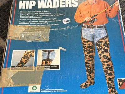 Avid Outdoor Neoprene/Nylon Camouflage Hip Waders - Lightweight, Insulated, Snug Fitting