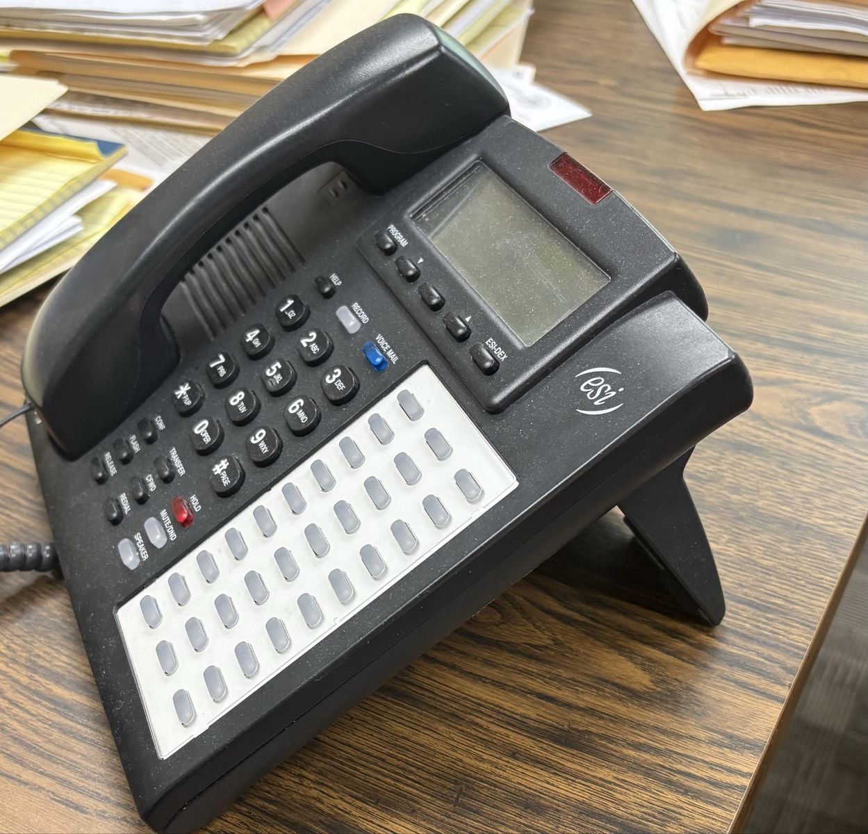ESI Communications 48-Key Digital Desk Phone - Black Business Office Telephone