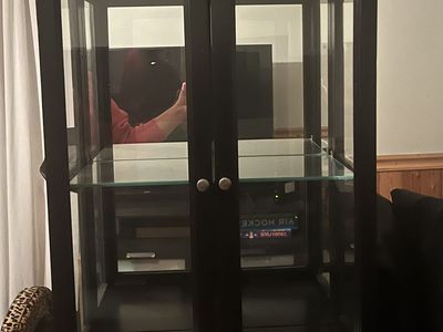 Black Glass Display Cabinet / Curio Cabinet