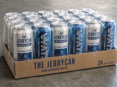 NEW JerryCan Canned Mountain Spring Water – 12 & 24 Packs