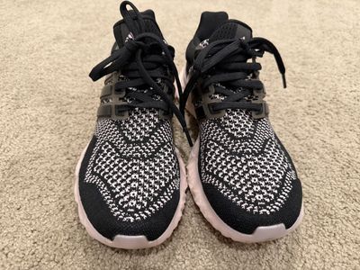 Adidas black and pink sneakers 6.5 big kids
