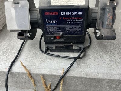 Sears/Craftsman 6" Bench Grinder 1/2HP Variable Speed with 6" x 3/4" Wheels