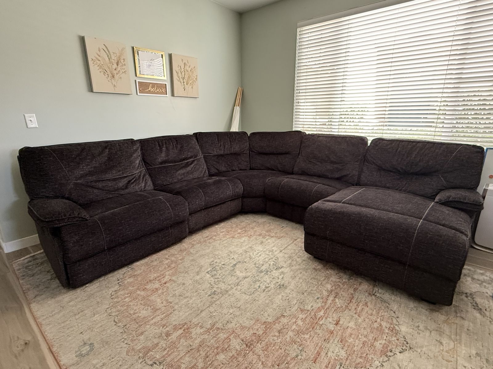 Comfortable Black Sectional Couch