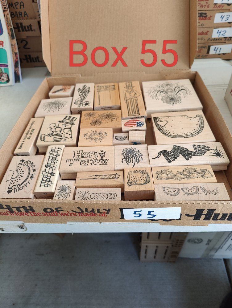 Box #55 of 65, New, old stock rubber stamps, designed mainly for people that like to make their own greeting cards.
