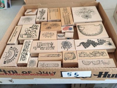 Box #55 of 65, New, old stock rubber stamps, designed mainly for people that like to make their own greeting cards.