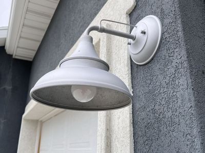 Industrial Gray Gooseneck Barn Light - Outdoor Wall Sconce Fixture