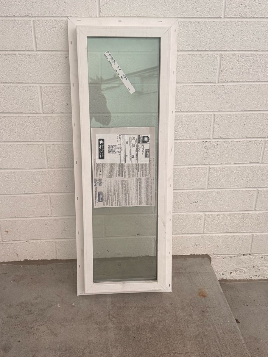 Unbranded New Construction Fixed Pane Window - White Frame, Clear Glass