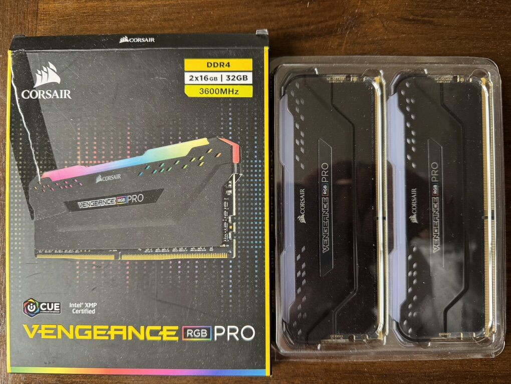 Vengence Pro RGB 32gb 3600mhz Ram