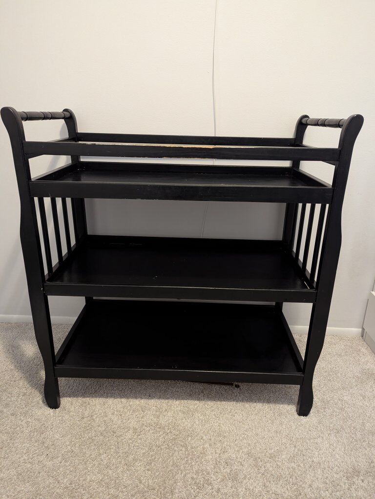 diaper changing table & shelves