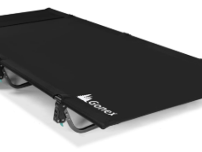 Complete 3 pc Outdoor Premium Sleep System: Extra-Wide Cot....6” Gel-Hybrid Foam Mattress.....Big/Tall Heavy Duty Sleeping bag