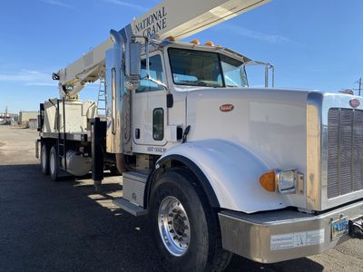 Peterbilt Crane Truck with National Crane Boom - White