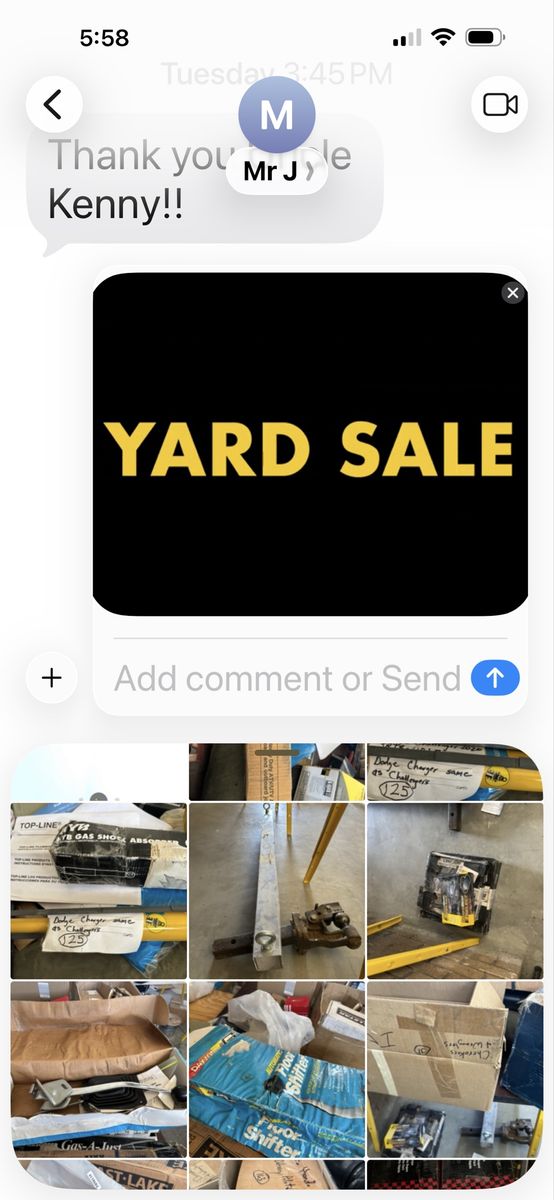 Yard sale Friday & Saturday