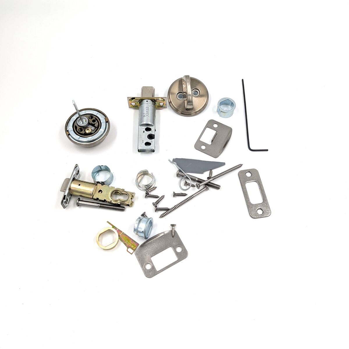 Door Handle and Dead Bolt Mixed Assortment Parts Nickle