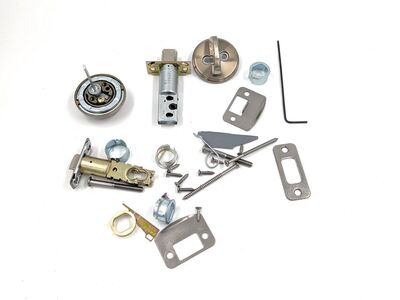 Door Handle and Dead Bolt Mixed Assortment Parts Nickle