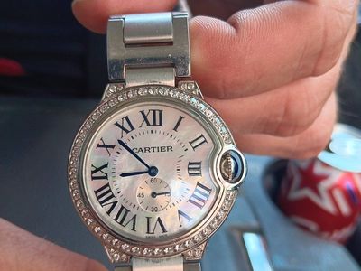 Cartier Santos Demoiselle Watch Steel Diamond Bezel Ladies 216532PP A3888 Swiss Made
