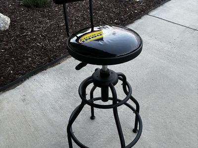 Northern Industrial Tools Adjustable Swivel Shop Stool with Backrest - Black, Garage/Workshop Chair