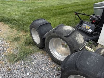 2008 Yamaha raptor paddle tires and rims $50 or OBO