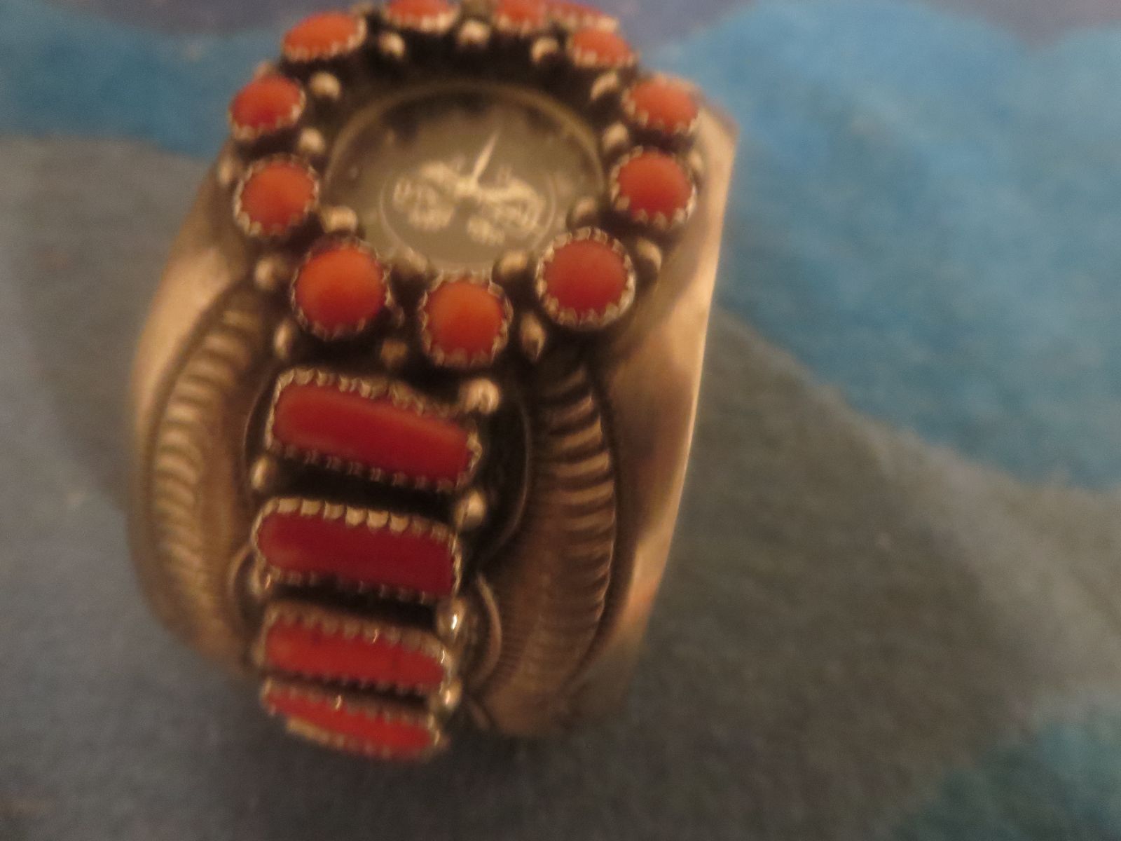Coral bracelet watch