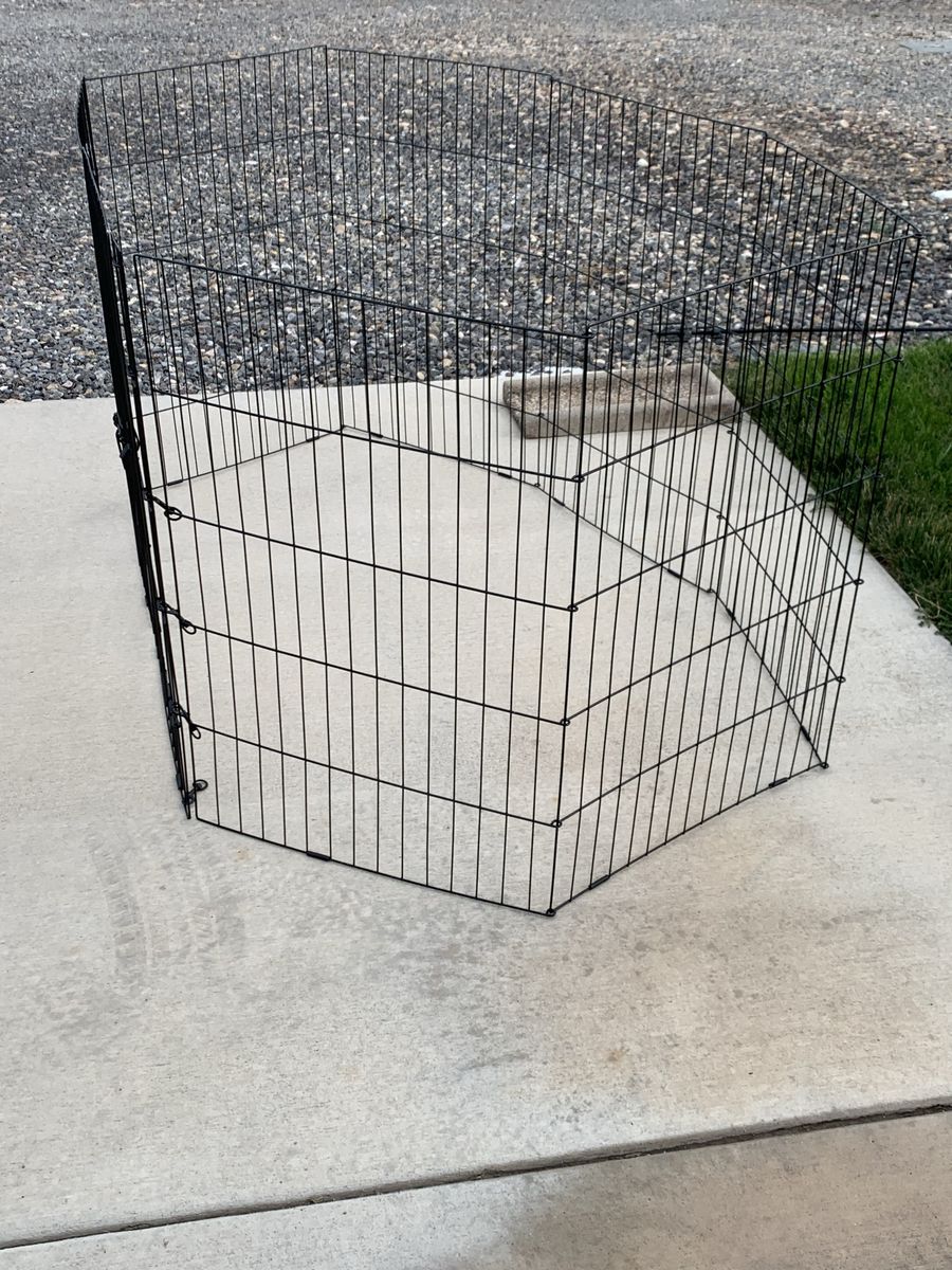 36” tall Pet Exercise Playpen - Black Metal Wire Foldable Dog Puppy Cat Fence rabbit