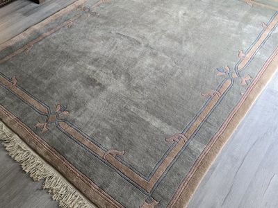 Cute New Handwoven Wool Rug, 6'4" x 8'3"
