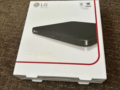 LG Ultra Slim Portable DVD Writer GP65NB60 Mac/Windows Compatible - Black