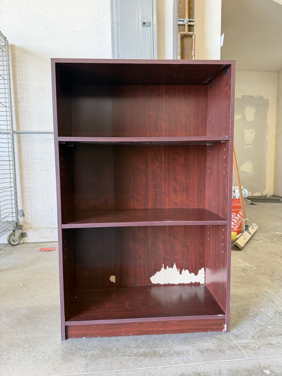 Mahogany-Finish Bookshelf