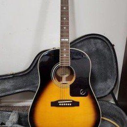Epiphone AJ-18S VS Acoustic Guitar with Hard Shell Case - Excellent Condition