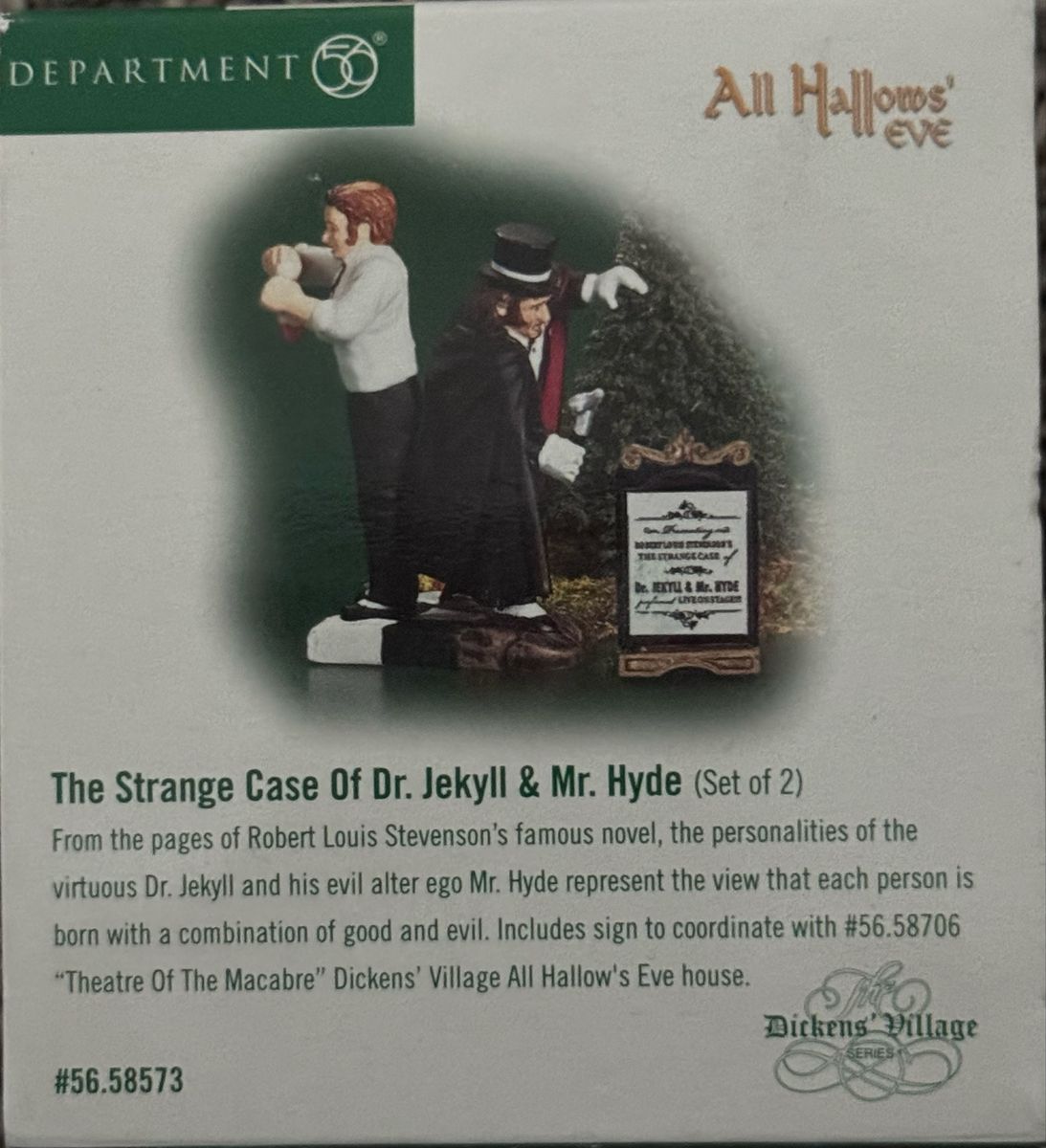 Department 56 Dickens' Village "The Strange Case of Dr. Jekyll & Mr. Hyde" (Set of 2)