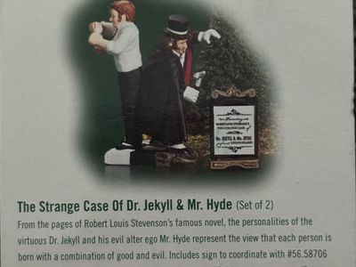 Department 56 Dickens' Village "The Strange Case of Dr. Jekyll & Mr. Hyde" (Set of 2)