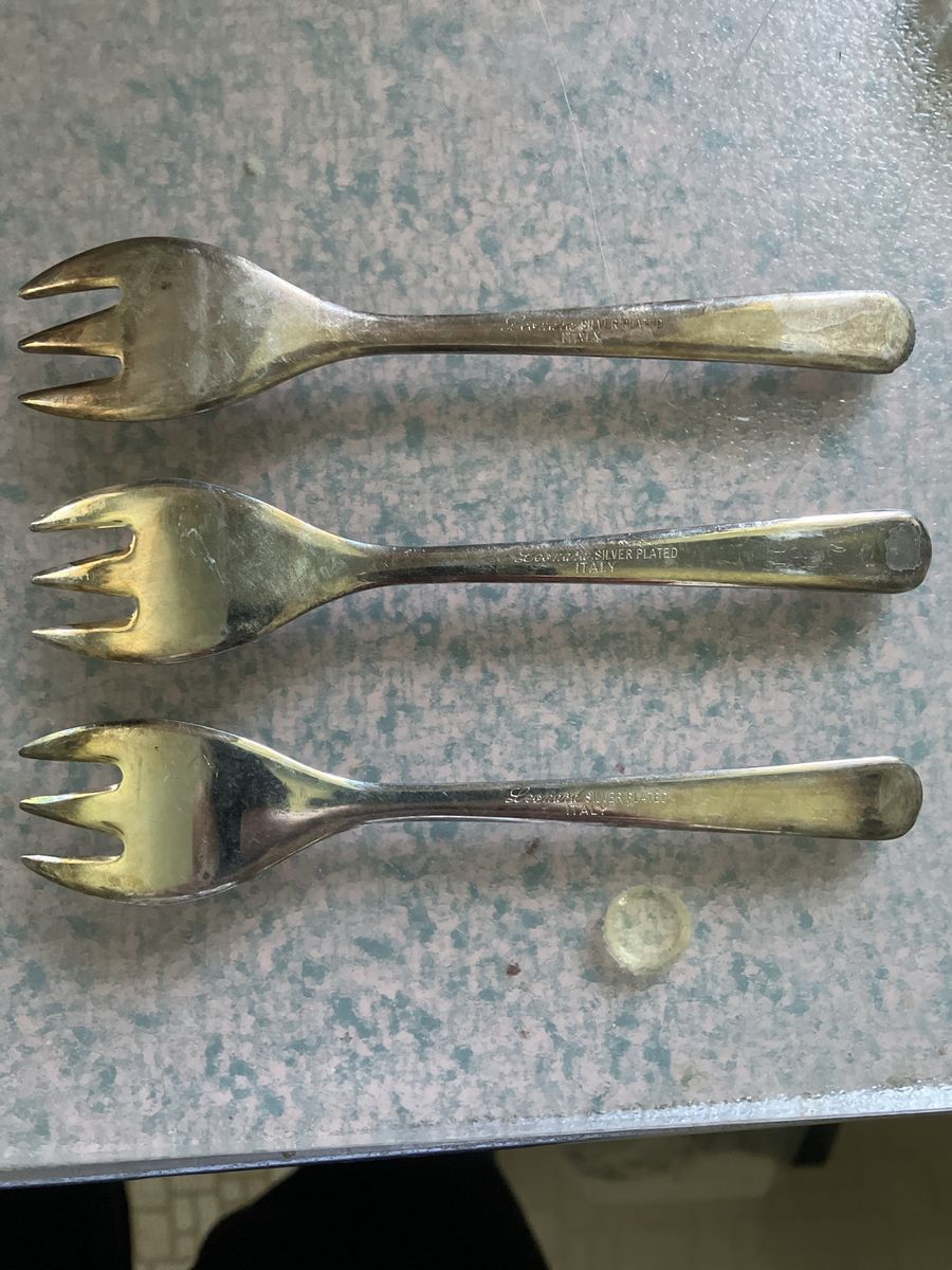 Leonardi Silver Plated Italy Cocktail Forks - Set of 3