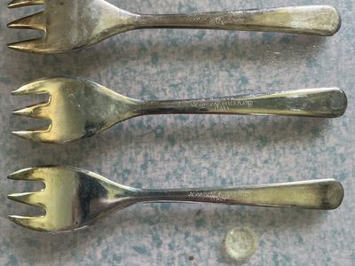 Leonardi Silver Plated Italy Cocktail Forks - Set of 3