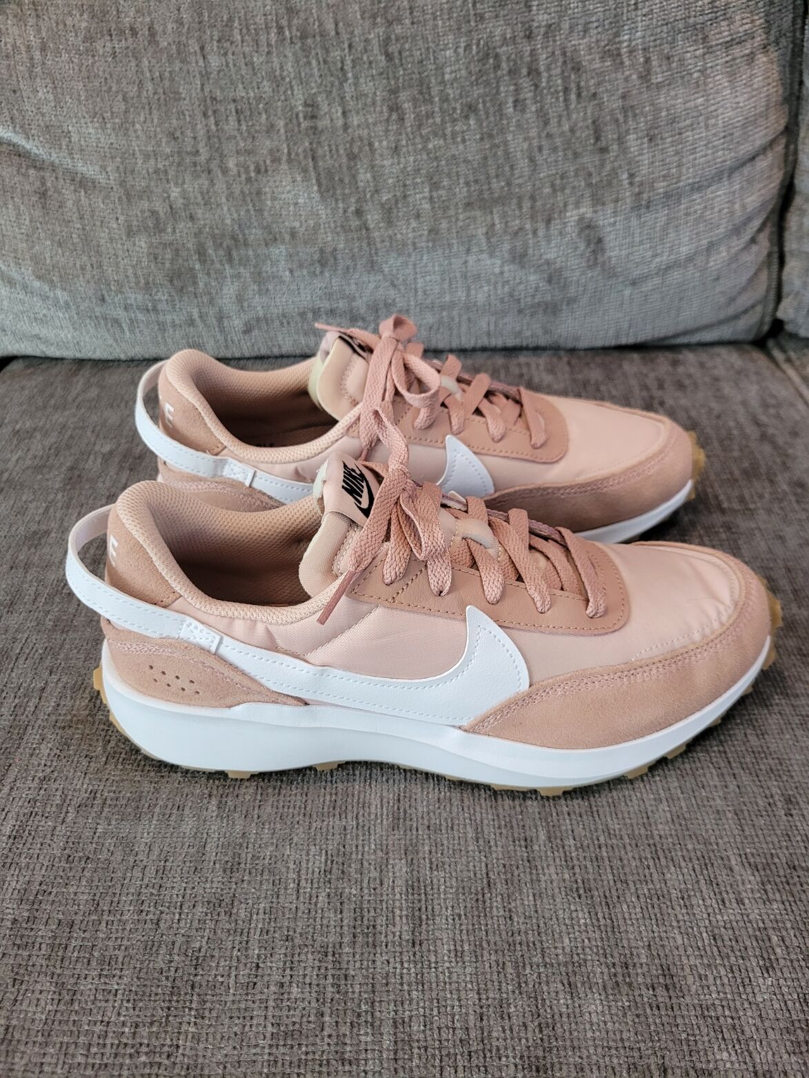 Women’s Beige and Pink Nikes Size 9
