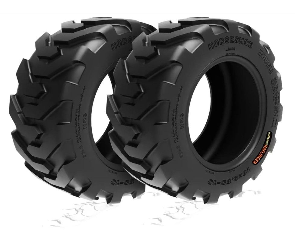 2 Tires 18x8.50-10 Skid Tractor Tubeless Tire w/Rim-Guard 8 Ply Rating