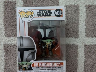 Funko Pop! Lot: Star Wars The Mandalorian with The Child #402 & My Hero Academia Best Jeanist #786