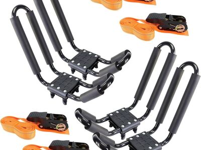 2 Pairs Heavy Duty Kayak Roof Rack Carrier Holder