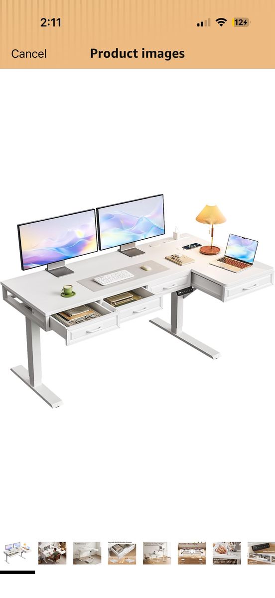 BRAND NEW SEALED OffiGo 55” L-Shaped Electric Standing Desk – $240 OBO