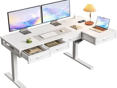 BRAND NEW SEALED OffiGo 55” L-Shaped Electric Standing Desk – $240 OBO