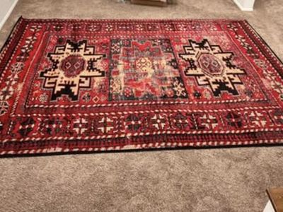 Large boho area rug (8’9” x 12’ 2”)