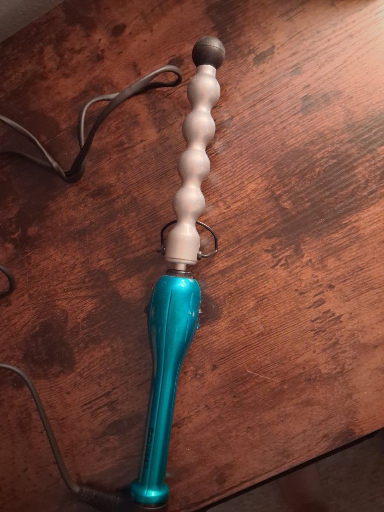 Bed Head rock n roller, Bubble Curling Wand Hair Curler, Teal/Silver, Adjustable Heat Settings