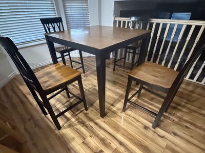 Counter height table and 4 chairs