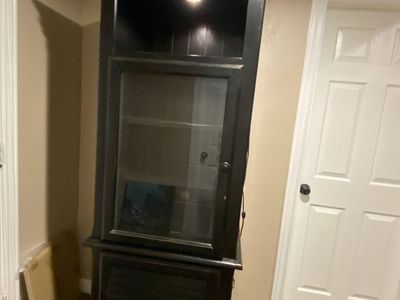 Black Farmhouse Glass Cabinet
